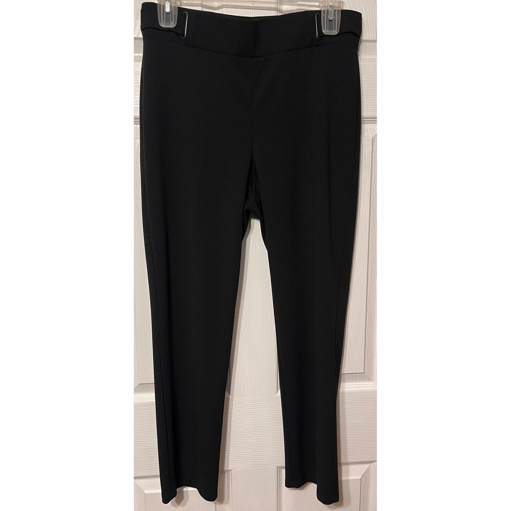 Retrology Womens Plus Size 1X Black Tapered Leg Pull On Career Trousers Pants